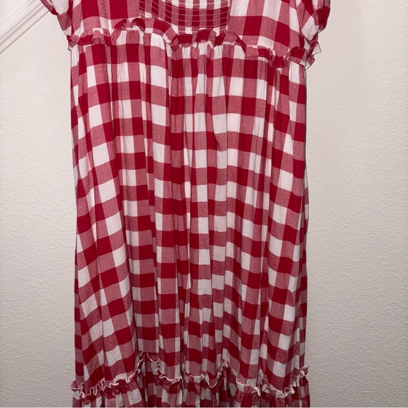 Ivy City Co Red and White Checkered Picnic Maxi Dress - Picture 8 of 11